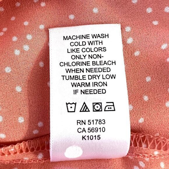 MAURICES Women's Sleeveless‎ Orange Blouse Size S 100% Polyester - Picture 7 of 8